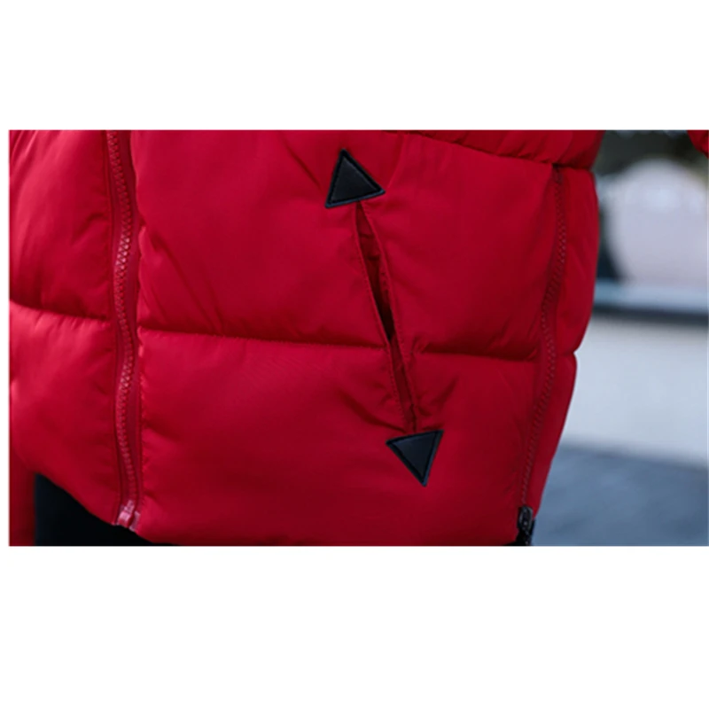 Женская Стеганая куртка с капюшоном зимняя короткая парка хлопковой подкладкой 8