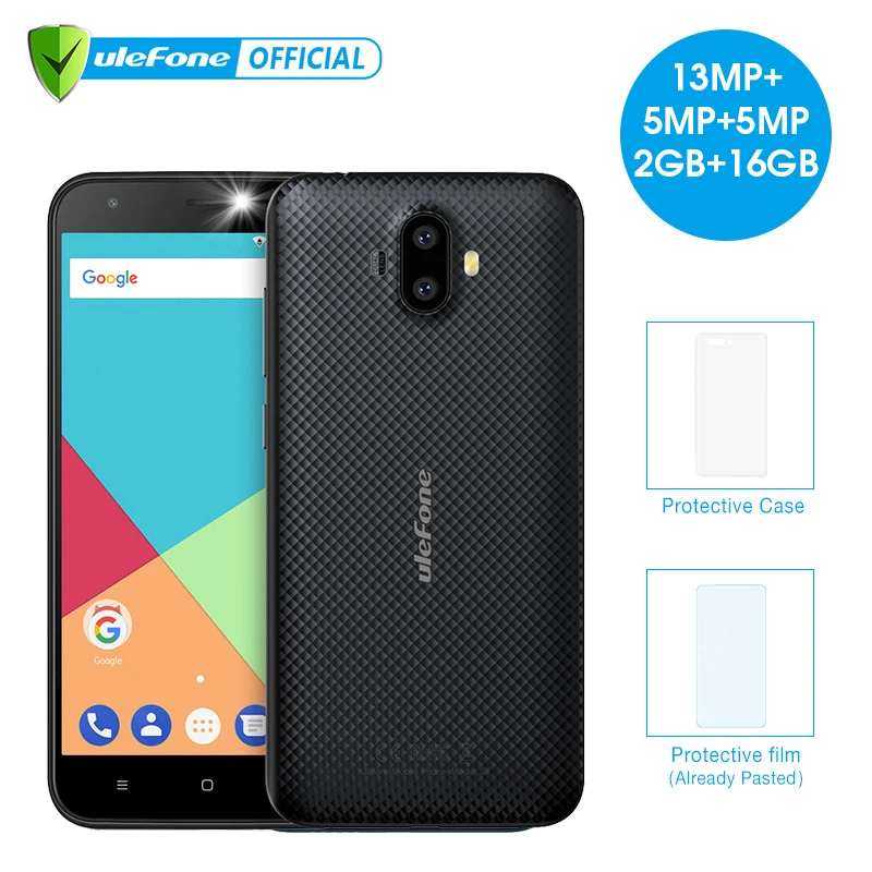 

Ulefone S7 Pro 5.0 inch HD Mobile Phone Android 7.0 MTK6580 Quad Core 2GB RAM 16GB ROM 13MP+5MP Dual Rear Cameras 3G Smartphone