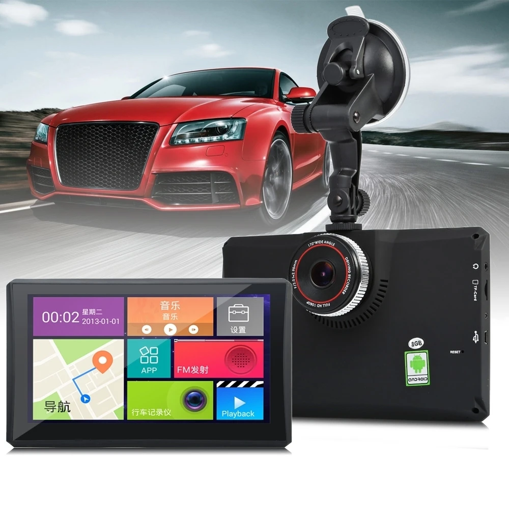 

Car DVR Recorder Android GPS Navigation 7 Inch Touch Screen MP3 MP4 Player WiFi 3G FM Transmitter Car Video Recorder Dash Cam