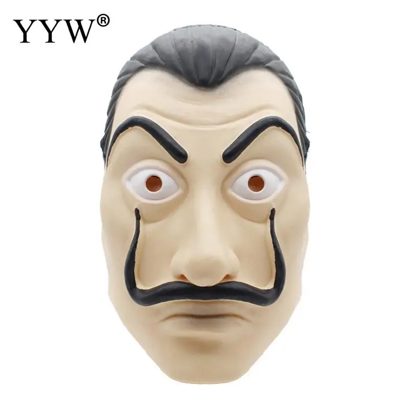 

Halloween Man Decoration Masquerade Masks Dali Latex Halloween Mask Paper House La Casa De Papel Cosplay Mascaras Funny Tools