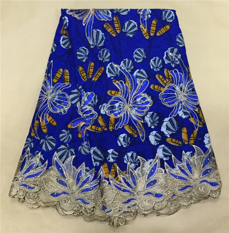 (6 ярдов/шт) t1-6-22 afrikanische вакс druckt gewebe Новая африканская Hochzeit DRUCK MIT stickerei батик стофф