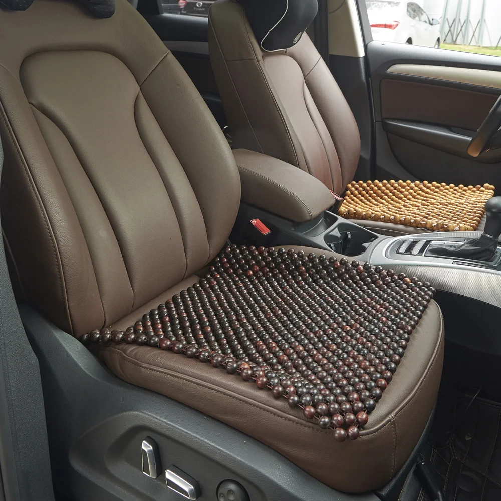 Car Seats Natural Beaded Car Seat Covers (18mm Beads) Cooling