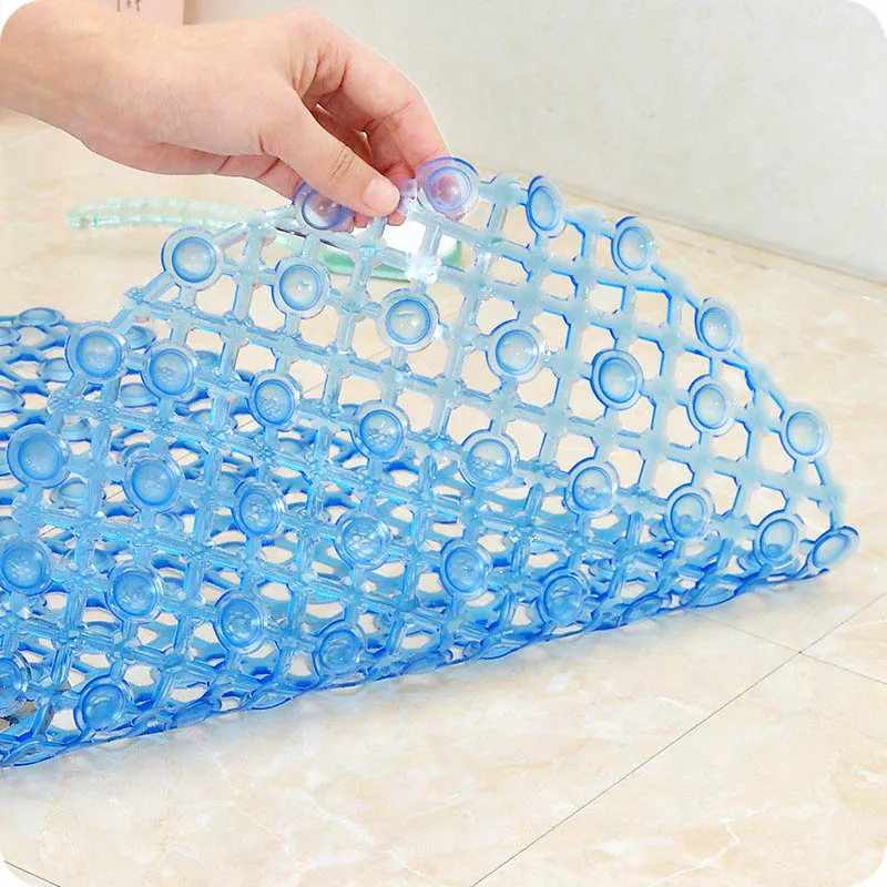 PVC قوي غير زلة الحمام حمام الطابق دش فرشة لحوض الاستحمام ضمادة مساج الالتصاق القدم تدليك E2S