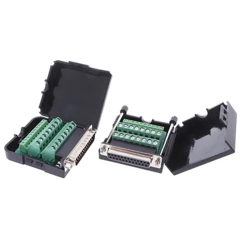 

1pc Practical D-Sub DB25 25Pin Male Connector Terminals Module Screw Cable Plug Cover Solderless Connectors
