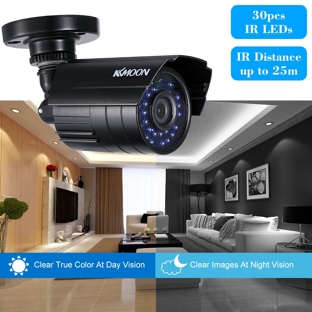 Kkmoon 1080n DVR 4CH 1080 P AHD Водонепроницаемый ИК обнаружения движения видеонаблюдения Камера для безопасности Камера Системы наблюдения комплект 1 ТБ HDD
