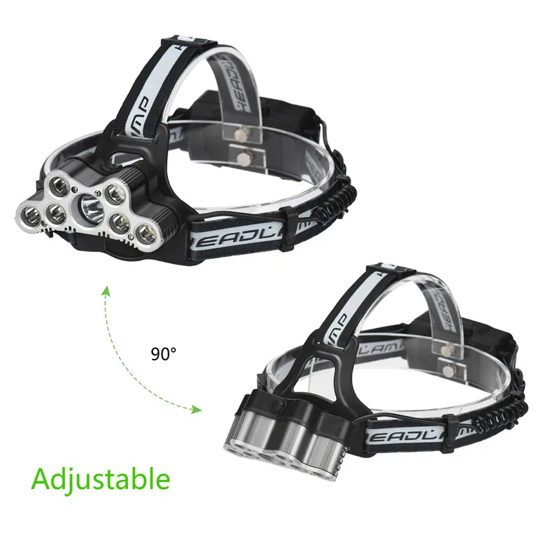 40000 лм 7X XM-L T6 светодиодный перезаряжаемый налобный фонарь, дорожный Головной фонарь, безопасность и выживание Z1011