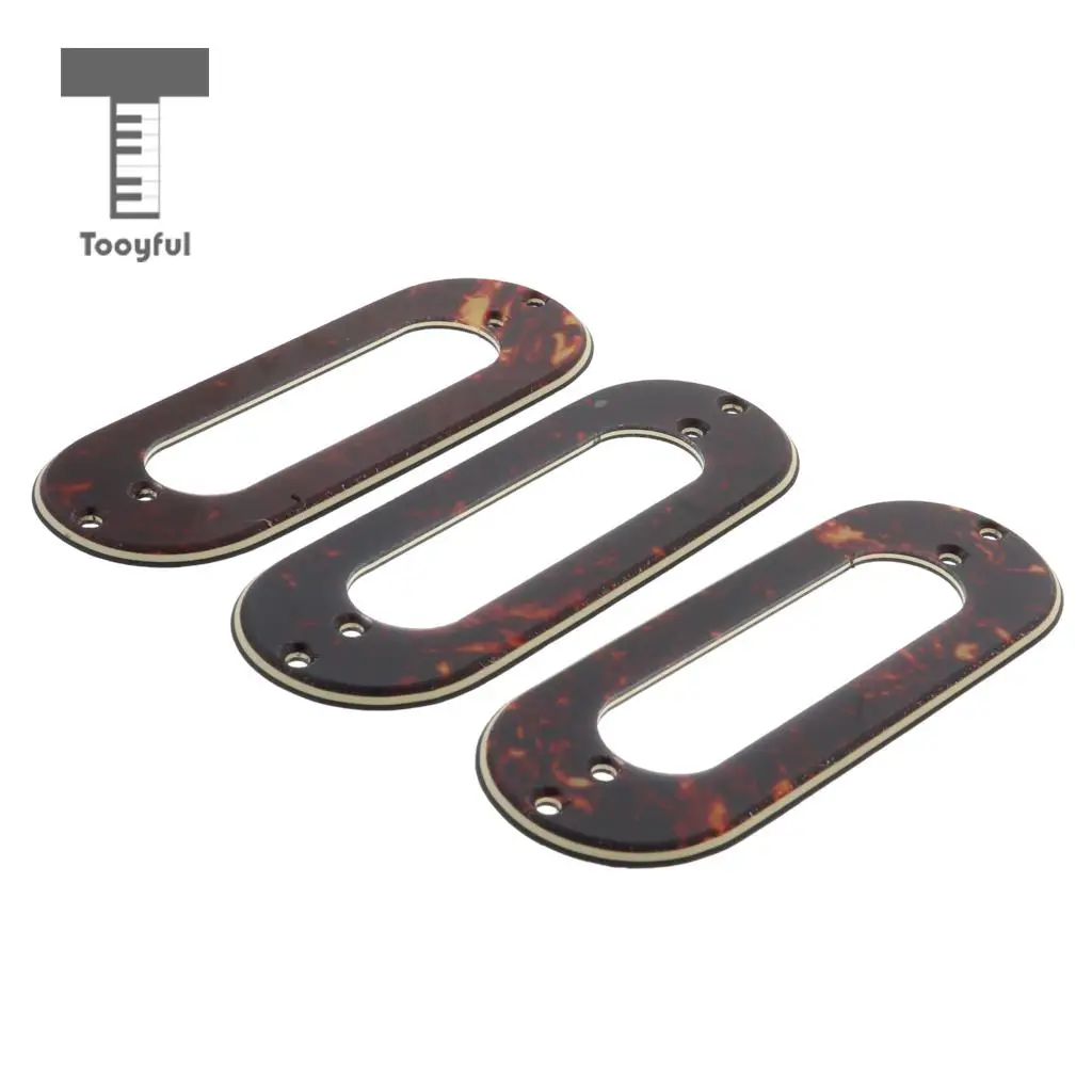 3pcs Metal Single Coil Pickup Mounting Ring for ST Style Guitar Replacements 10.5 x 4cm