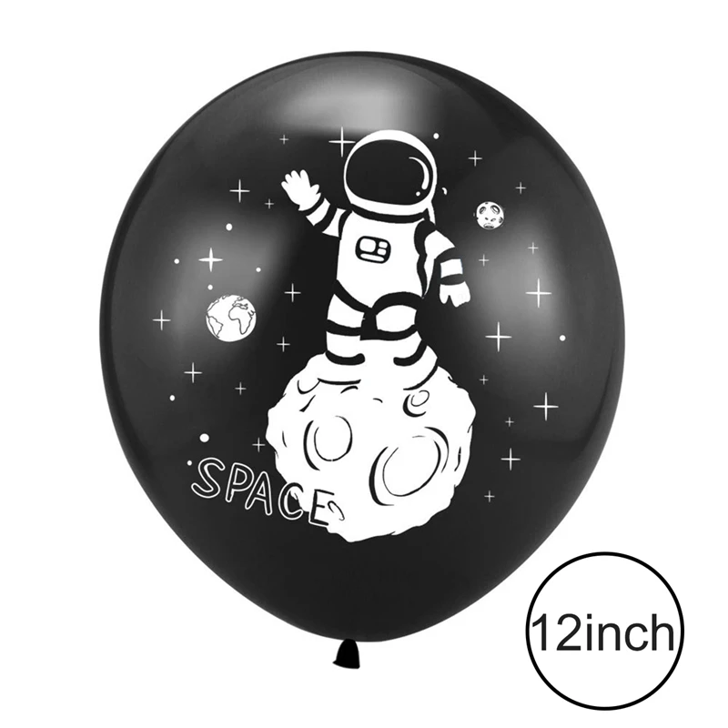 Astronaut Rocket Latex Balloons Outer Space Party Supplies Space Theme Birthday Party Decoration Kids Baby Shower Decor For Boy
