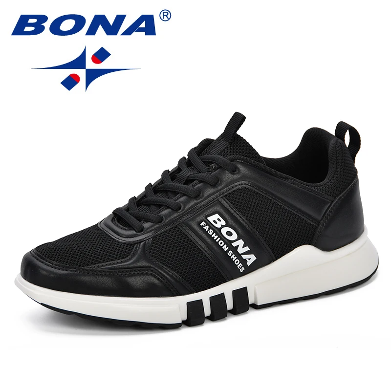 BONA/ стиль; Мужская прогулочная обувь; осенние кроссовки; Уличная обувь средней высоты; спортивная обувь уникального дизайна; дышащая удобная обувь для бега