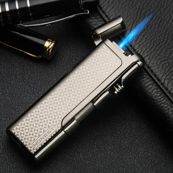 

1pcs high quality 3 color lighter butane gas windproof Lighter for men isqueiro as christmas gift cigarette tool encendedor