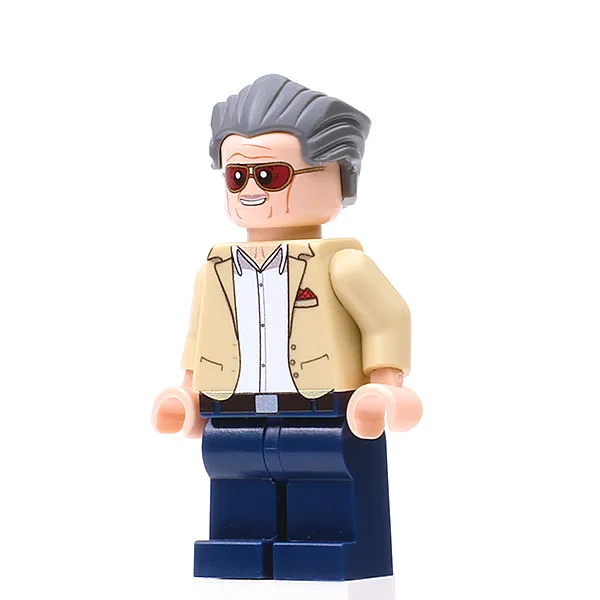 

SingleSale 2016 Marvel Universe Exclusive Stan Lee SUPER HEROES AVENGERS Assemble Building Blocks minifig Kids Toys