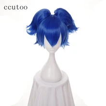 Ccutoo 30 см меч танец тукен ранбу синие короткие синтетические волосы Sayosamonji косплей парик