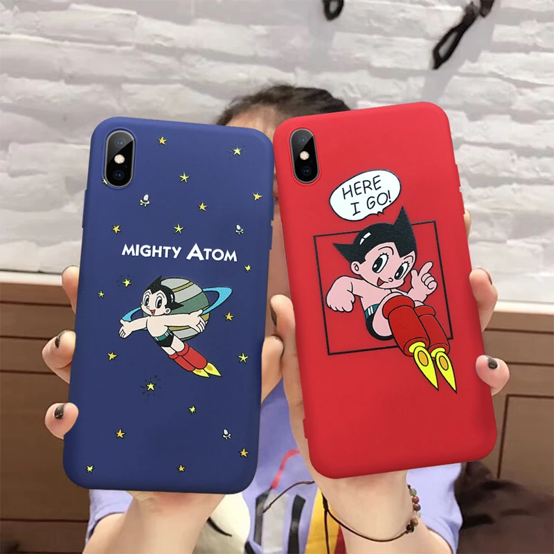

Pattern Phone Case For iPhone XR XS MAX Cartoon Astro Boy Characters Soft TPU Cover Case For iPhone X 8 7 6 6s Plus XS 8 Plus 7