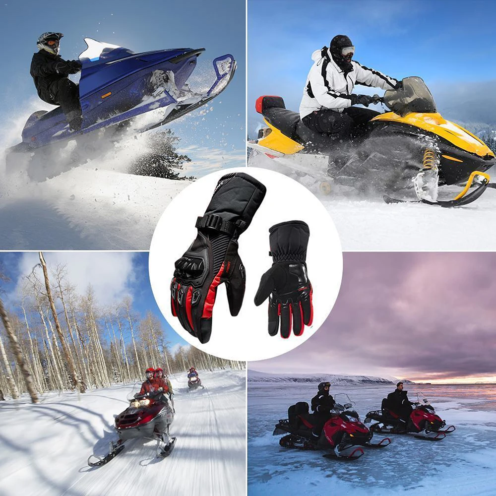 Черные зимние мужские перчатки водонепроницаемые ветрозащитные-30 градусов Цельсия термальные мотоциклетные перчатки для катания на лыжах и сноуборде перчатки варежки
