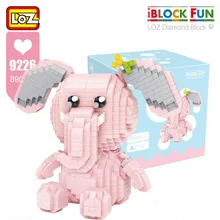 LOZ алмазные блоки Пчела Розовый Слон мультяшная модель животных строительные блоки образовательные подарки DIY Кирпичи игрушки для детей