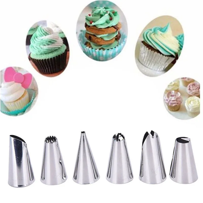 7Pcs/Pack Icing Piping Nozzles DIY Cake Decoration Tips Rose Cream Cake Pastry Baking Tool With Adaptor Coupler Free Shipping 7Pcs/Pack Icing Piping Nozzles DIY Cake Decoration Tips Rose Cream Cake Pastry Baking Tool With Adaptor Coupler Free Shipping
