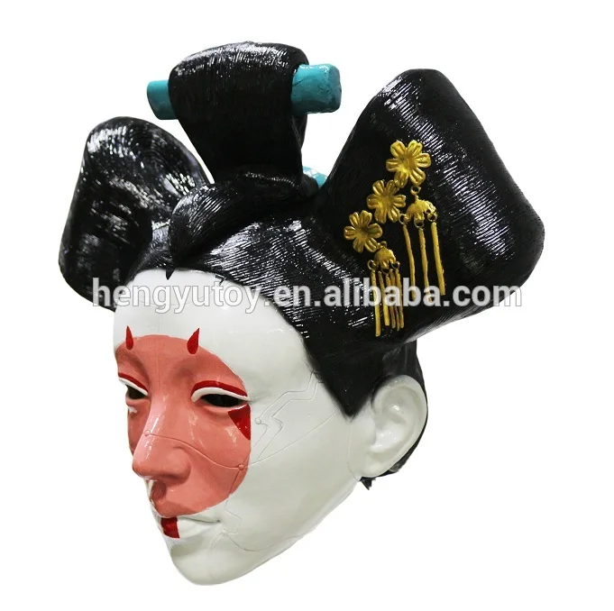 

full Head 2017 Movie Ghost in the Shell Japan Geisha Robot Latex Cosplay Mask Helmet Props Party Halloween Fancy Dress Ball