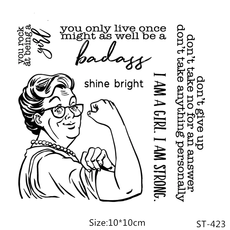 

AZSG Inspirational quote Transparent Silicone Clear Stamps/seal for DIY Scrapbooking/Card Making/Photo Album Decoration Supplies