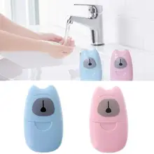 50 шт. мини мыло бумага для мытья рук Уход За Кожей Мыло коробка для вспенивания ломтик простыни путешествия мыло одноразовые мыло путешествия на открытом воздухе поставки