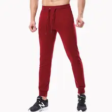 Для мужчин Повседневное спортивные обтягивающие штаны для бега штаны хлопок сезон: весна–лето Фитнес тренировки для Спортивного Бега; тренировочные брюки трикотажные брюки