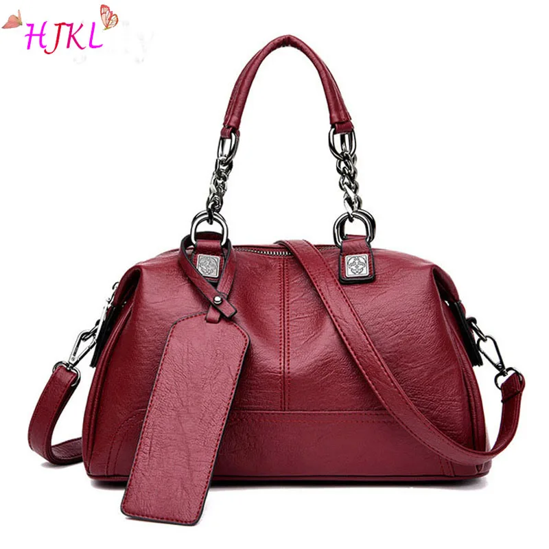 New Luxury Handbags Women Leather Bags Designer Female Fashion Boston Tote Bag High Quality Shoulder Crossbody Sac | Багаж и сумки