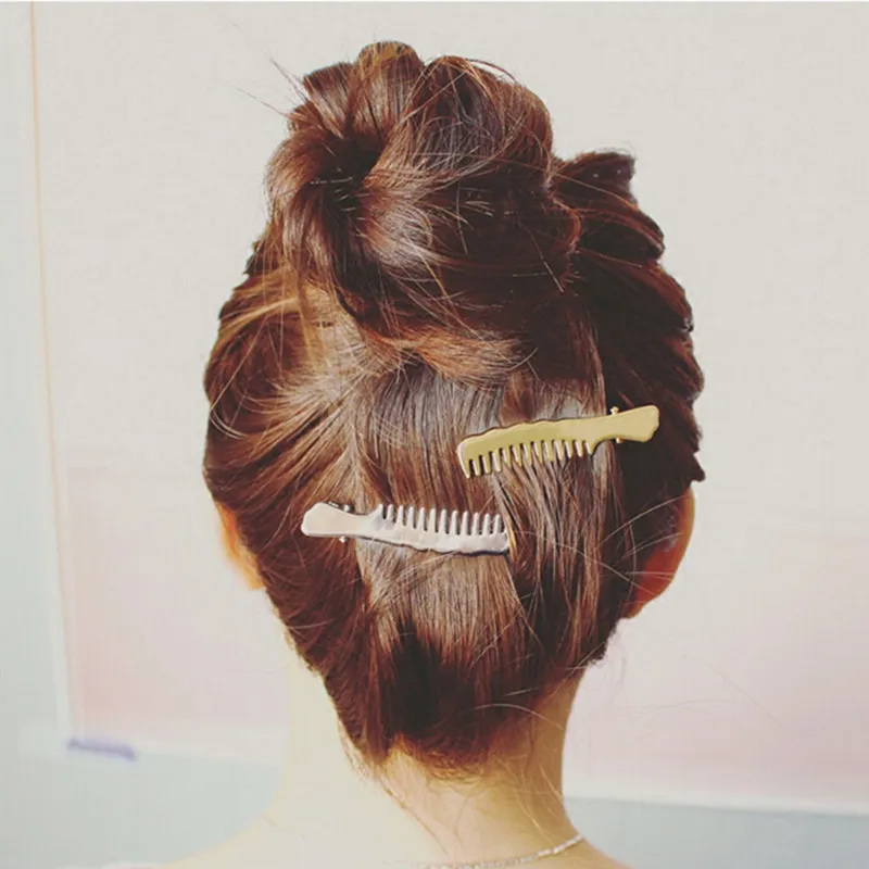 

Metal bangs folder exaggerated geometric simple combs side clip non - slip duckbill clip 4JWD45