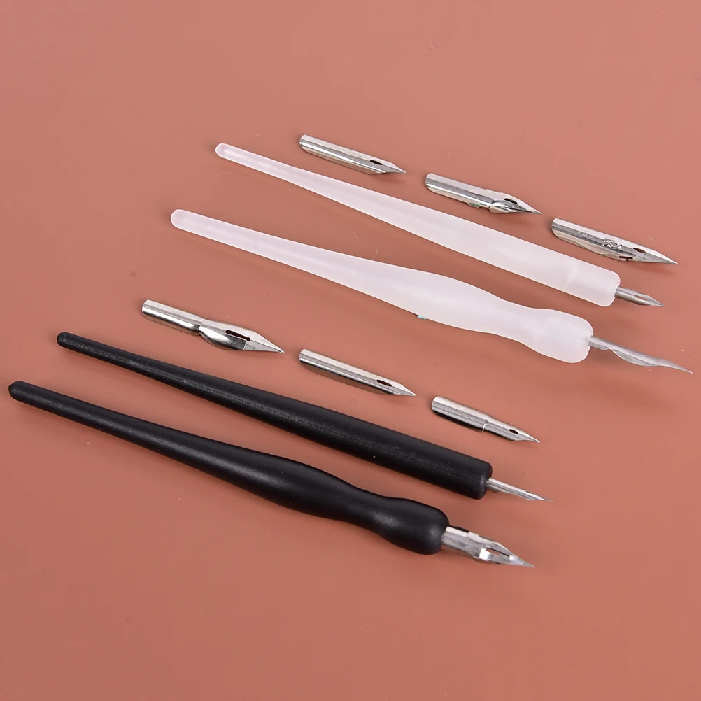 

8 Pcs/Set Cartoon Comics Pen Dip Pens Set Nib Penholder Rubber Calligraphy Drawing Tool Set