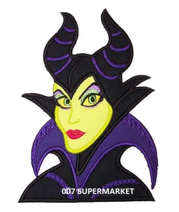 " большой MALEFICENT ведьма Спящая красавица принцесса фильм телевизионный фильм милое платье для девочки классический прекрасный вышитый патч значок
