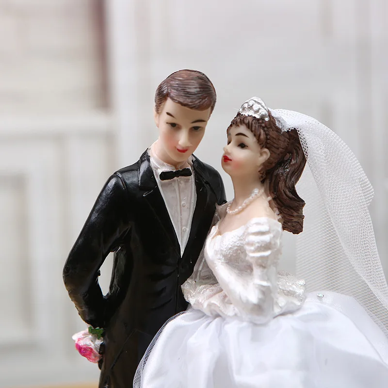 Высокое Качество танцующая Невеста и жених торт Топпер смолы невесты и жениха свадебный торт Топпер Фигурка для свадебного украшения