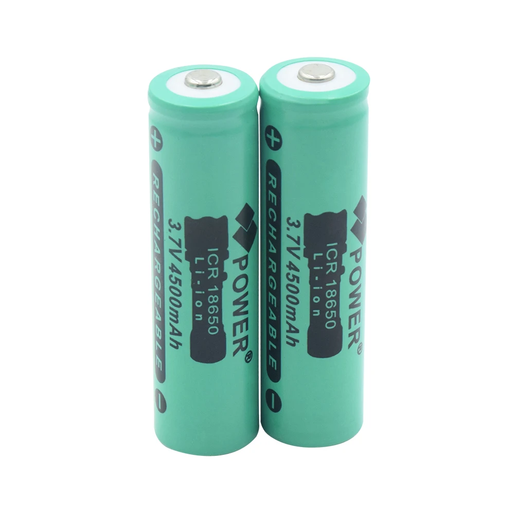 18650 батарея литий-ионная 4500mAh 3,7 V электронная сигарета перезаряжаемые батареи мощный внешний аккумулятор фонарик - Цвет: 2 PCS