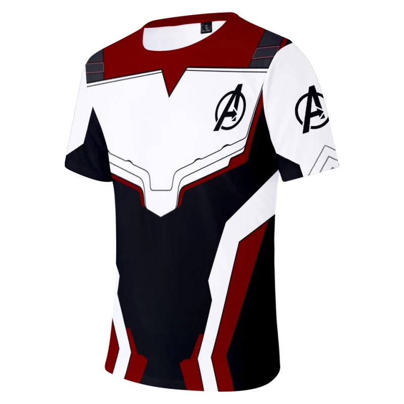 2019 New Adult Quantum Realm cosplay costume Avengers Endgame 4 costume T-shirt 3D printed Halloween Superhero Iron Man Clothing