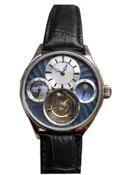 Hi beat tourbillon carroussel мужские наручные часы Роскошные GMT 24 H сложные