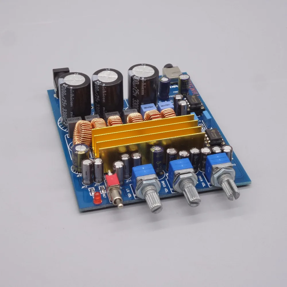 

DC18-24V 4A 2.1 channel TPA3116 high-power digital amplifier board Class D amplifier board original TPA3116 NE5532(50W*2+100W)