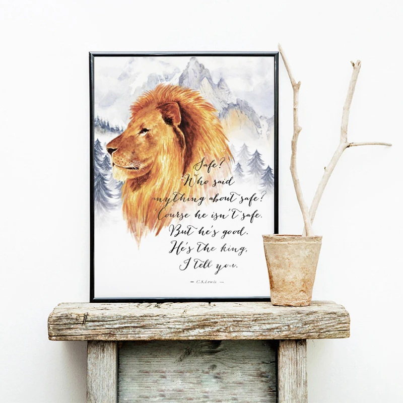 Narnia Art Print c. S. Льюис цитаты постер печать на холсте вдохновляющая Каллиграфия Живопись Библейский стих гостиная домашний декор