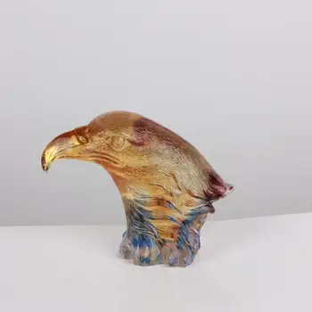 

High-grade glass ornaments Abstract European Eagle Head Office Home Furnishing creative gifts living room decorative arts decora