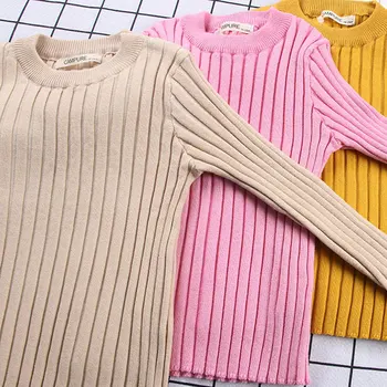 

Girls Sweater Pink Tiny Cotton Winter Autumn Fashion Boys Shirt Knitted Sweaters Children Sweaters Pullover Ribbed Cardigan Tops