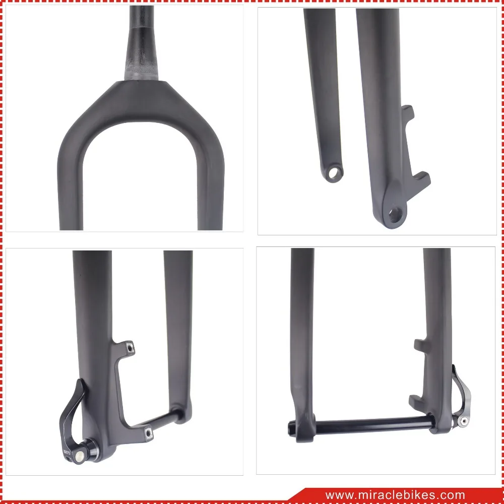 Miracle new design fatbikes carbon fork,15*150mm thru axle fatbike carbon fork,fatbike carbon fork 2016 design