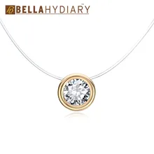 Простой женский чокер невидимая цепочка прозрачная леска ожерелье-чокер со стразами ожерелье подвеска на шею