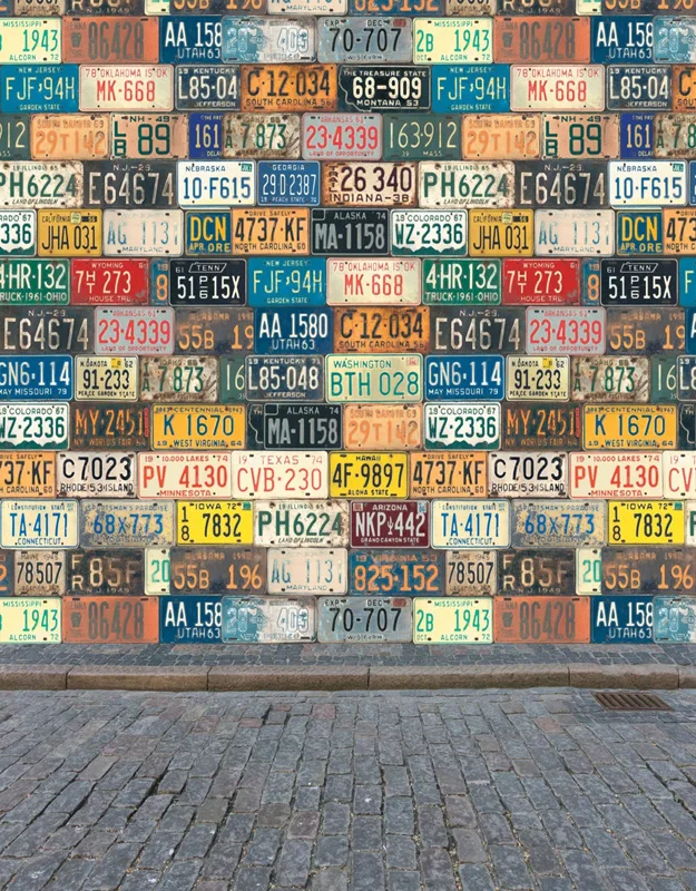 5x7ft тротуаров трамваи номерных знаков количество настенные тротуар