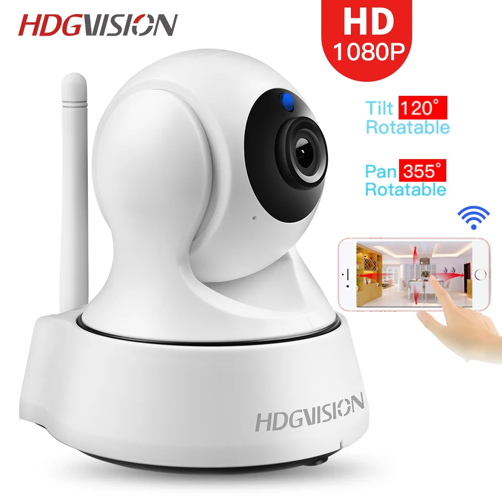 

Hdgvision Wifi IP Camera Wi-fi Home Monitoring 720P Night Vision CCTV Security Camera Home Indoor Baby Monitor With Power Supply