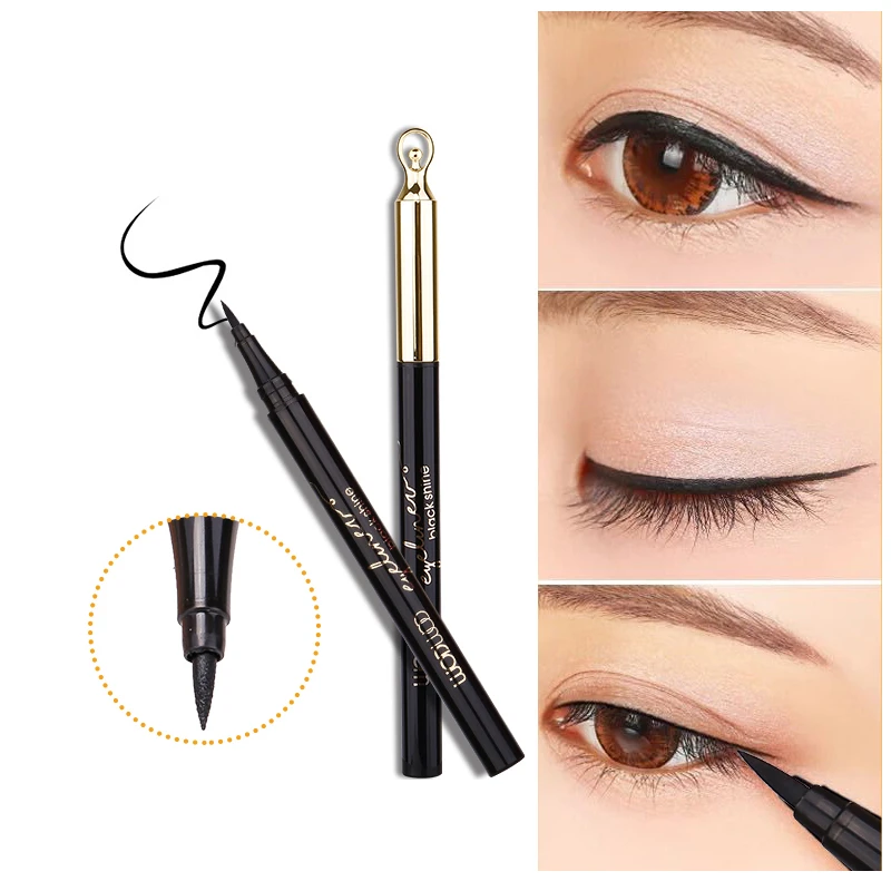 Brand Waterproof Eyeliner Makeup Not Dizzy Long lasting Eye liner Pencil Slim Nib Black Liquid