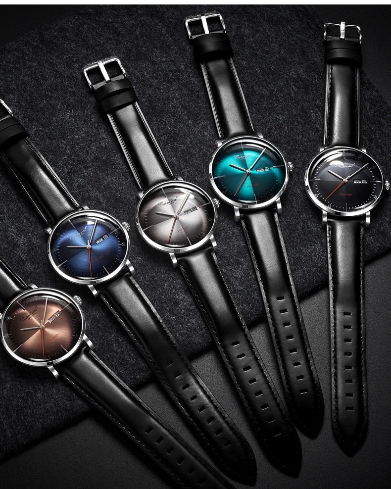 CARNIVAL Men Watch 2019 Hot Wrist Brand Luxury Famous Male Clock Automatic Watch Blue Dial Watch Ca
