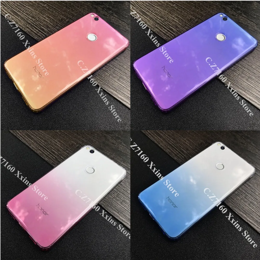 

Shockproof Phone Case For Huawei Nova 2 Honor 8 9 lite 10 9i V9 V10 Soft Phone Shell on Gradient Color Silicone cover