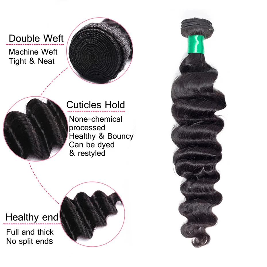 Brazilian Hair Weave Bundles 4 Pcs/Lot Loose Deep Wave 4 Bundles Deal Remy Human Hair Extensions Natural Black Free Shipping Brazilian Hair Weave Bundles 4 Pcs/Lot Loose Deep Wave 4 Bundles Deal Remy Human Hair Extensions Natural Black Free Shipping