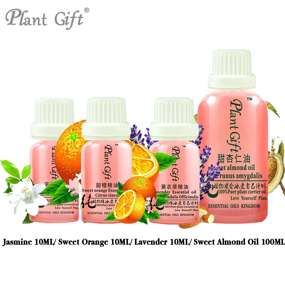 

Moisturize Skin Delay Aging 100% Pure Jasmine / Sweet Orange / Lavender / Sweet Almond Oil Remove Scars Fade Stretch Marks