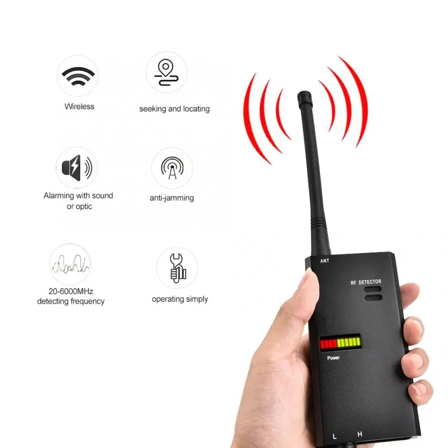 

007A RF Signal Camera Spy Detector Wireless Signal Detector Built-in Battery 2019