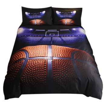 

Basketball Printed Bedding Sets Duvet Cover Set 3Pcs Bed Set Twin Double Queen Size Bed Linen Bedclothes(No Sheet No Filling)