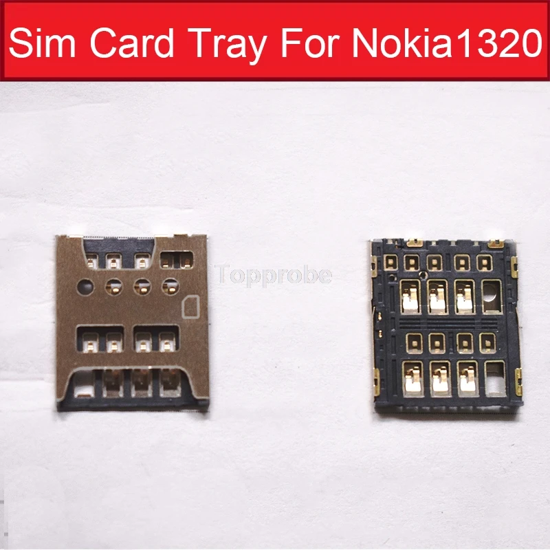 100% Nuovo Vassoio Per Sim Card Originale Per Nokia 1320 Slot Per Sim Card Per Soft Lumia 1320 Supporto Per Lettore Di Schede Sim Parti Adattatore Per