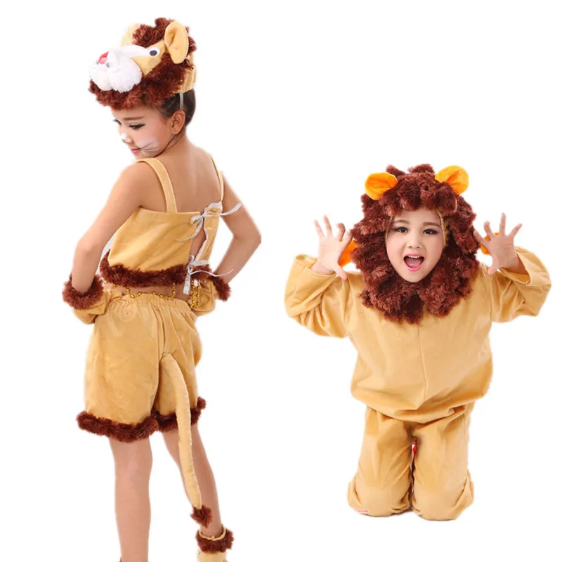

Child Lion Costume Kids Animal Halloween Cosplay Costumes Fancy Wizard of Oz Movie Role Jumpsuits