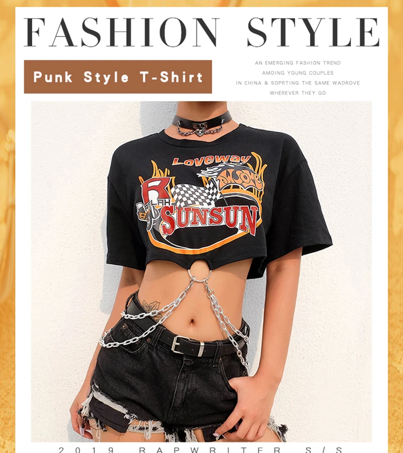 Rapwriter Harajuku Multiple Wearing Methods Middle Ring Zipper Black Shorts Women Summer Hot Streetwear High Waist Shorts